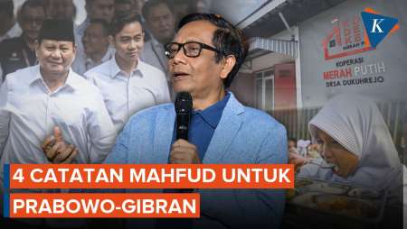Catatan Mahfud MD Untuk 2 Tahun Pemerintahan Prabowo-Gibran