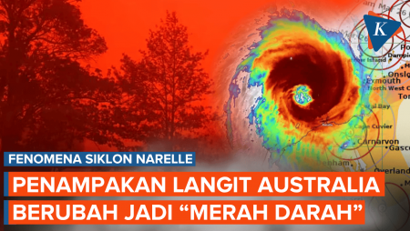 Penampakan Langit Australia Berubah Jadi "Merah Darah" Imbas Siklon Narelle