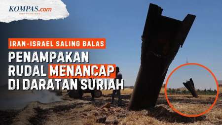 Penampakan Rudal Menancap di Daratan Suriah Setelah Perang Iran Vs Israel