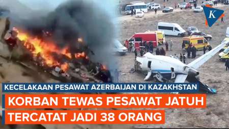 Pesawat Azerbaijan Airlines Jatuh di Kazakhstan, Korban Tewas Bertambah Jadi 38 Orang