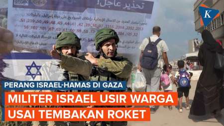 Israel Usir Ribuan Warga Gaza Palestina Usai Tembakan Serangan Roket ke Khan Younis