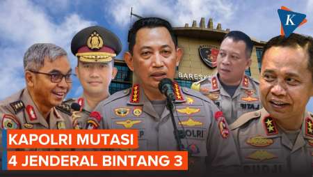 Kapolri Mutasi 4 Komjen, Ada Ketua KPK dan Kepala BNPT