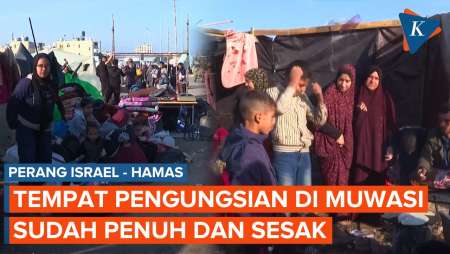 Israel Desak Warga Gaza Mengungsi, Tempat Pengungsian di Muwasi Penuh Sesak