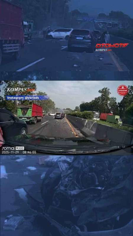 Kecelakaan Innova Reborn Di Bahu Jalan Tol, Begini Kesaksian Pemilik Daschcam Yang Merekam Kejadian