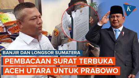 Momen Bupati Aceh Utara Baca Surat Untuk Prabowo, "Menyerah" Tangani Banjir