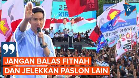 Gibran Minta Pendukung Jangan Jelekkan Paslon Lain