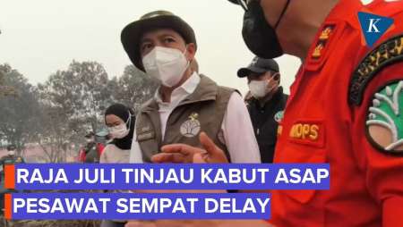Penerbangan Sempat Delay, Raja Juli Tinjau Lokasi Karhutla di Kubu Raya