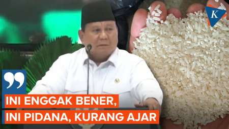 Geram Lihat Praktik Beras Oplosan, Prabowo: Ini Tidak Benar, Ini Pidana!