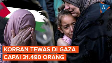 Jumlah Korban Tewas Warga Palestina di Gaza Akibat Serangan Israel Capai 31.490 Orang