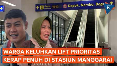 Eskalator Viral di Stasiun Manggarai Mati Total, Warga Pun Keluhkan Ramainya Lift Prioritas