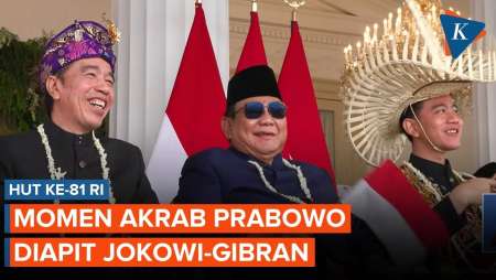 Momen Prabowo-Jokowi-Gibran Tertawa Bersama Saat Saksikan Atraksi Udara