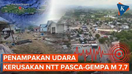 Penampakan Udara Kerusakan Infrastruktur di NTT akibat Gempa M 7,7
