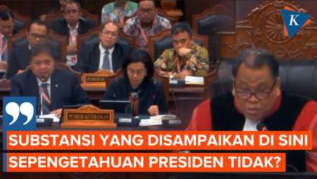 [FULL] Hakim MK Arief Hidayat Tanya Arahan Presiden untuk Para Menteri dalam Sidang