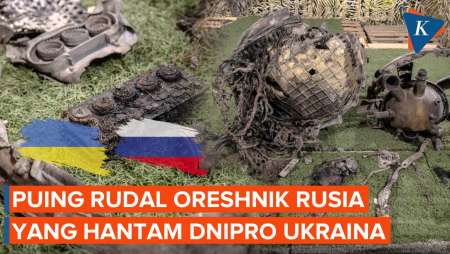 Penampakan Puing Rudal Oreshnik Rusia yang Menghantam Kota Dnipro Ukraina