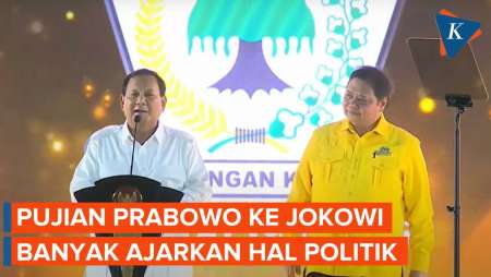 Pidato di Depan Jokowi, Prabowo: Saya Belajar Banyak dari Bapak, Terutama soal Politik