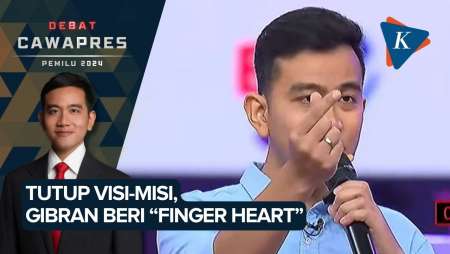 Tutup Visi-Misi, Gibran Beri “Finger Heart” dan Ucapkan “Selamat Hari Ibu”