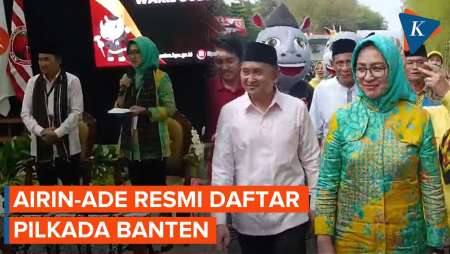 Airin Resmi Daftar Pilkada Banten 2024, Pakai Baju Nuansa Kuning