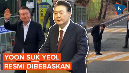 Detik-detik Presiden Korsel Yoon Suk Yeol Dibebaskan Usai Ditahan Karena Darurat Militer