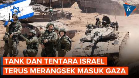 Penampakan Tank dan Tentara Israel Lanjutkan Serangan Skala Besar di Gaza