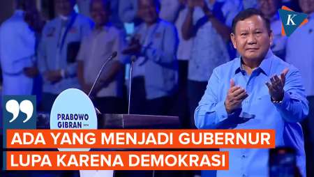 Bahas Demokrasi, Prabowo Sindir Ada Gubernur yang Lupa