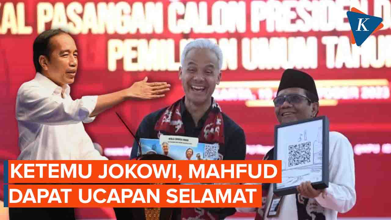  Jokowi Ucapankan Selamat pada Mahfud MD Jadi Cawapres Ganjar