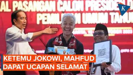  Jokowi Ucapankan Selamat pada Mahfud MD Jadi Cawapres Ganjar