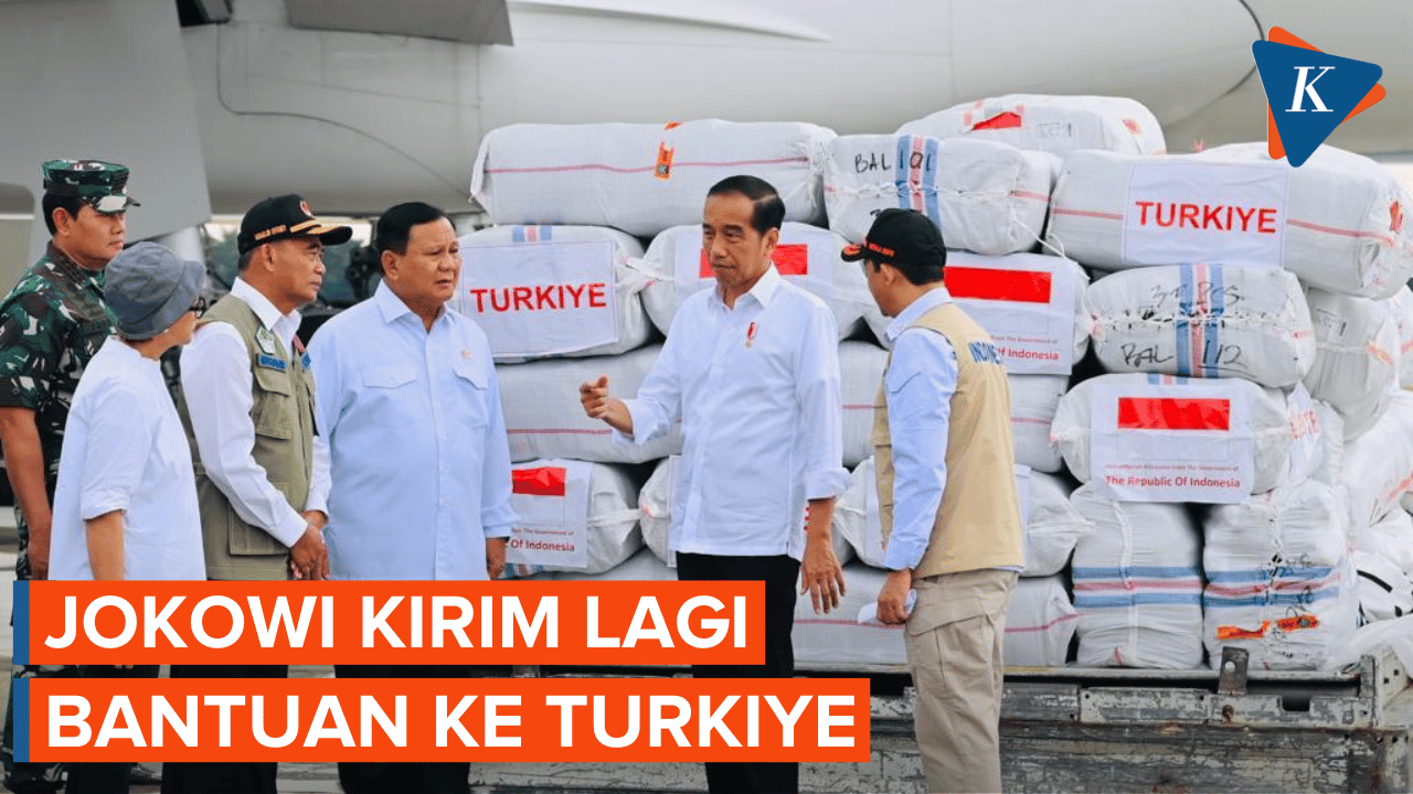 Jokowi Lepas Bantuan 140 Ton Logistik untuk Korban Gempa Turkiye