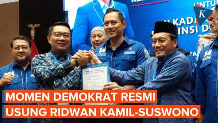 Momen AHY Resmi Usung RK-Suswono di Pilkada Jakarta