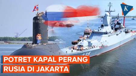 Penampakan Kapal Perang Rusia Tiba Di Jakarta