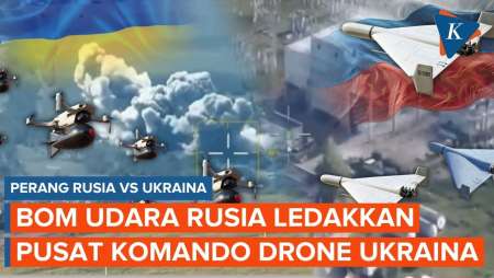 Rusia Bombardir Pusat Komando Drone Ukraina
