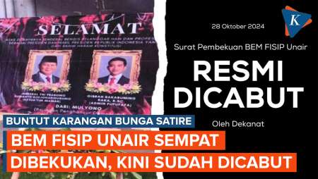 BEM FISIP Unair Sempat Dibekukan Setelah Buat Karangan Bunga Satire untuk Presiden