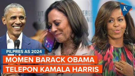 Momen Kamala Harris Ditelepon Barack Obama dan Istrinya, Beri Dukungan Jadi Calon Presiden AS