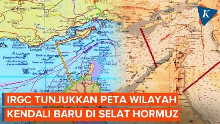IRGC Tunjukkan Peta Wilayah Kendali Baru Di Selat Hormuz