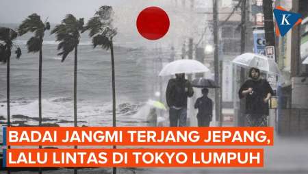 Jepang Dihantam Badai Jangmi, Lalu Lintas Lumpuh, Layanan Transportasi Terganggu