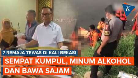 7 Remaja Tewas di Kali Bekasi Sempat Kumpul Bersama 60 Orang yang Minum Alkohol dan Bawa Sajam