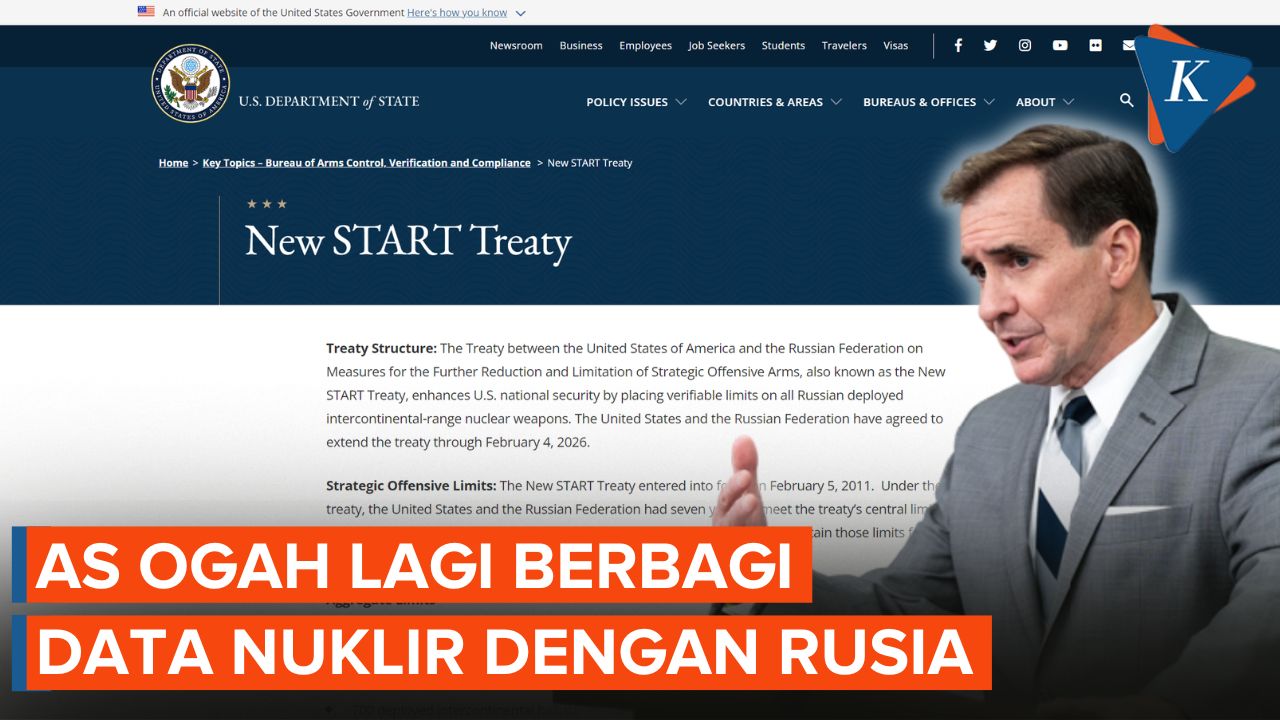 AS Ogah Berbagi Data Nuklir Strategis Lagi dengan Rusia