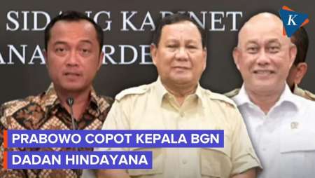 Prabowo Copot Dadan Hindayana dari Kepala Badan Gizi Nasional