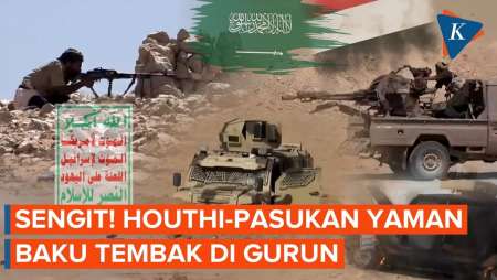 Sengitnya Baku Tembak Houthi Vs Pasukan Yaman Pro-Arab Saudi Di Gurun
