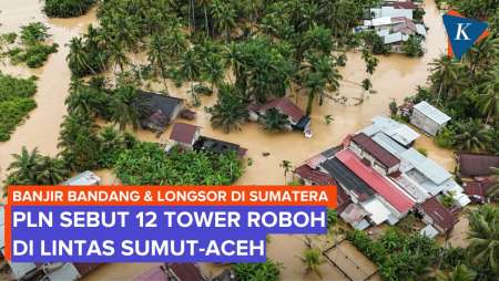12 Tower Listrik Roboh di Lintas Sumut-Aceh akibat Banjir Sumatera, Sebabkan Blackout