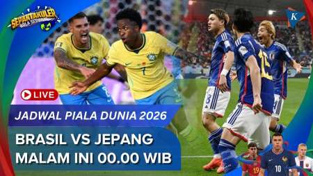 Jadwal Siaran Langsung Brasil Vs Jepang Piala Dunia 2026, Selasa 30 Juni Pukul 00.00 WIB