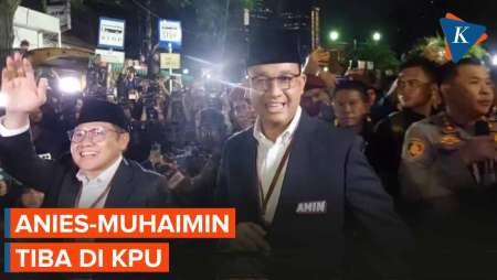 [FULL] Momen Anies-Muhaimin Tiba di KPU untuk Debat Perdana Pilpres 2024