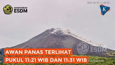 Detik-detik Gunung Merapi Luncurkan Awan Panas Dua Kali Siang Ini