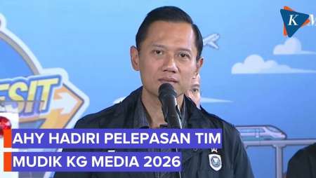 AHY Hadiri Pelepasan Tim Mudik KG Media