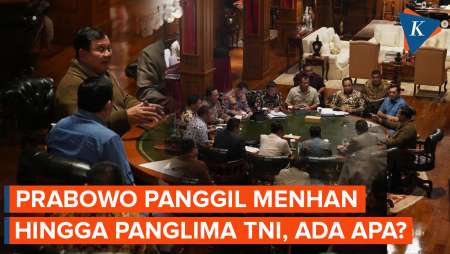 Prabowo Kumpulkan Menhan, Panglima TNI hingga Kapolri di Hambalang, Ada Apa?