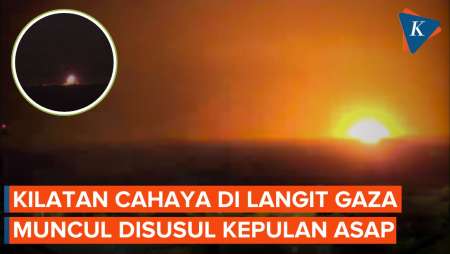 Detik-detik Serangan di Gaza Utara Picu Kilatan Cahaya Besar!