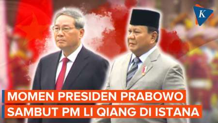 [FULL] Pidato Prabowo Saat Sambut PM China Li Qiang di Istana Merdeka