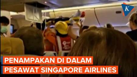 Video Situasi Berantakan di Dalam Pesawat Singapore Airlines Usai Turbulensi