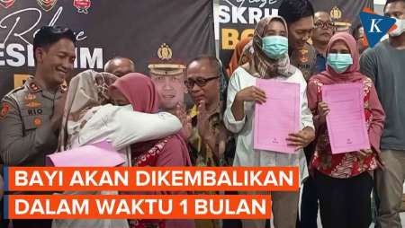 Tangis dan Pelukan Haru Dua Ibu Saat Bayinya Dipastikan Tertukar di Bogor