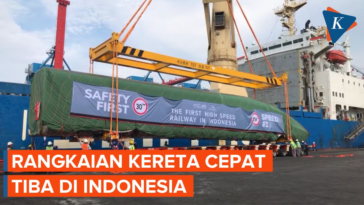12 Rangkaian Kereta Cepat Jakarta-Bandung Tiba di Indonesia