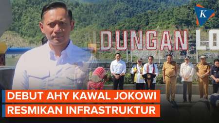 Potret Debut AHY Kawal Jokowi Resmikan Infrastruktur di Sulawesi Utara